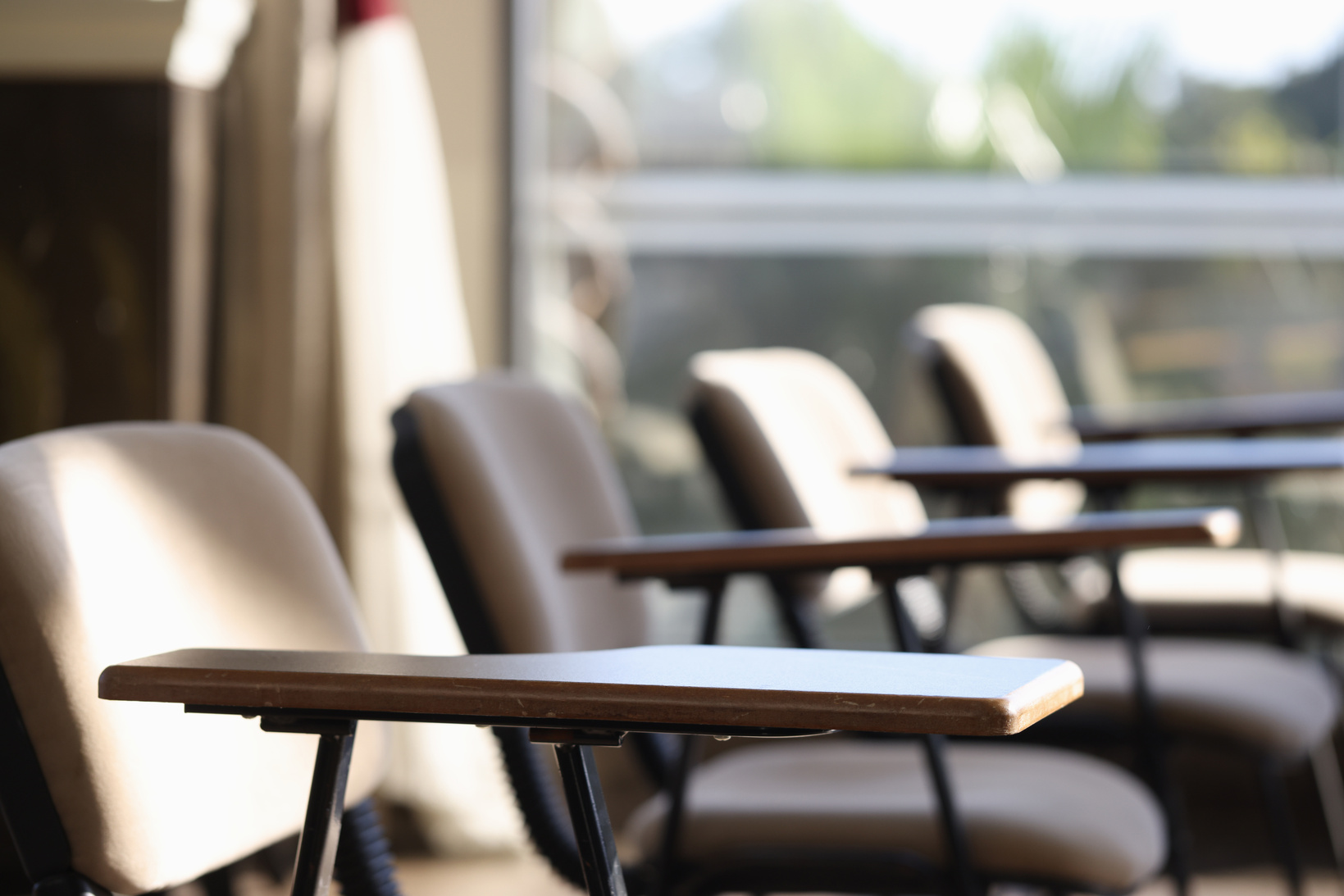 Empty Examination Room in Educational Institution Closeup